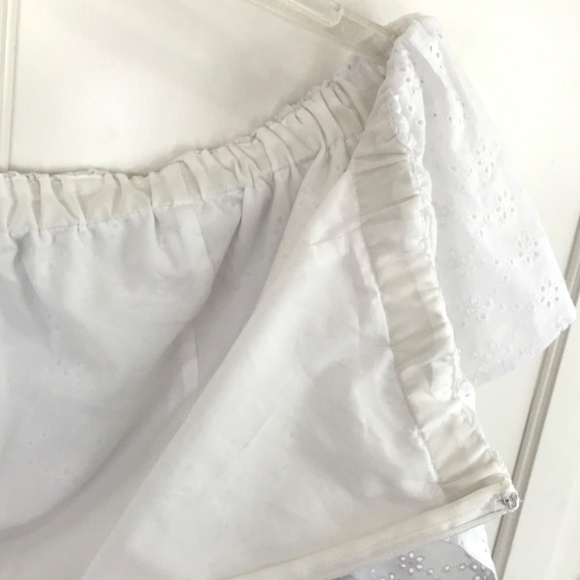 BAR lll Cotton Romper Shorts White Eyelet Bandeau Ruffle Women’s Plus Size 20 1X - Picture 7 of 15